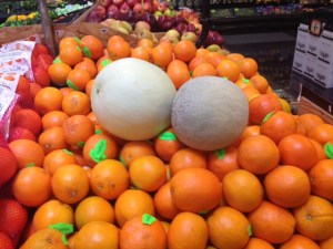 Melons and oranges